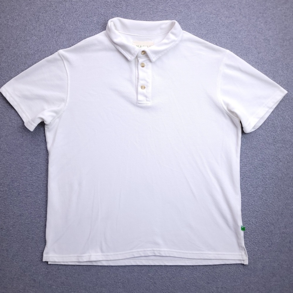 Magill Los Angeles Polo Shirt Mens Large Pique Mesh White